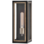 Shaw Outdoor Wall Light - Black / Clear
