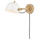 Spence Plug-In Wall Sconce - Chalk White