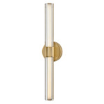 Georgette Bathroom Vanity Light - Lacquered Brass / Clear