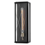 Monte Outdoor Wall Light - Black / Burnished Bronze / Clear