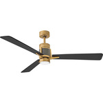 Atticus Smart Ceiling Fan with Light - Heritage Brass / Matte Black