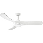 Swell Smart Ceiling Fan with Light - Matte White / Matte White