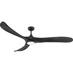 Swell Smart Ceiling Fan with Light - Matte Black / Matte Black