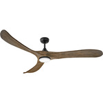 Swell Smart Ceiling Fan with Light - Matte Black / Driftwood