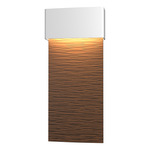 Stratum Tall Outdoor Wall Sconce - Coastal White / Coastal Bronze