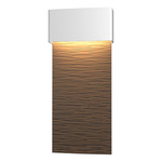 Stratum Tall Outdoor Wall Sconce - Coastal White / Coastal Dark Smoke