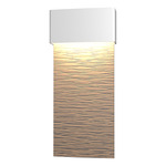 Stratum Tall Outdoor Wall Sconce - Coastal White / Coastal Burnished Steel