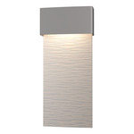 Stratum Tall Outdoor Wall Sconce - Coastal Burnished Steel / Coastal White