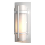 Banded Outdoor Wall Sconce - Coastal White / Opal