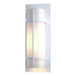 Banded Outdoor Wall Sconce - Coastal White / Opal