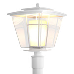 Beacon Hall Outdoor Post Light - Coastal White / Clear / Opal