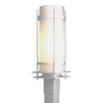 Banded Outdoor Post Light - Coastal White / Opal