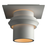 Twilight Small Dark Sky Outdoor Semi Flush Ceiling Light - Coastal White