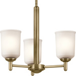 Shailene Chandelier - Natural Brass / Satin Etched