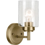 Winslow Wall Sconce - Natural Brass / Clear Seeded