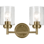 Winslow Bathroom Vanity Light - Natural Brass / Clear Seeded