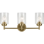 Winslow Bathroom Vanity Light - Natural Brass / Clear Seeded