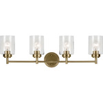 Winslow Bathroom Vanity Light - Natural Brass / Clear Seeded