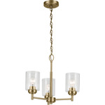 Winslow Chandelier - Natural Brass / Clear Seeded