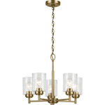 Winslow Chandelier - Natural Brass / Clear Seeded