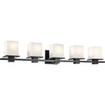 Tully Bathroom Vanity Light - Black / Satin Etched