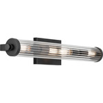 Azores Bathroom Vanity Light - Black / Clear