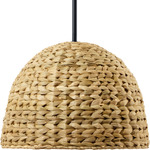 Raffiana Pendant - Black / Rattan