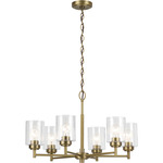 Winslow Chandelier - Natural Brass / Clear Seeded