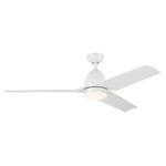 Fit Ceiling Fan with Color Select Light - White / White
