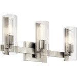 Jemsa Bathroom Vanity Light - Brushed Nickel / Clear