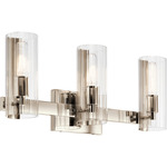 Jemsa Bathroom Vanity Light - Polished Nickel / Clear