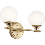 Benno Bathroom Vanity Light - Champagne Bronze / Opal