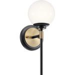 Benno Wall Sconce - Champagne Bronze / Black / Opal