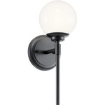 Benno Wall Sconce - Black / Opal