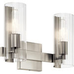 Jemsa Bathroom Vanity Light - Brushed Nickel / Clear