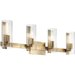 Jemsa Bathroom Vanity Light - Champagne Bronze / Clear