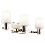 Adani Bathroom Vanity Light - Polished Nickel / Opal