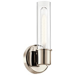 Aviv Wall Sconce - Polished Nickel / Clear