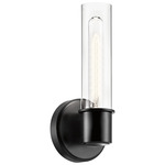 Aviv Wall Sconce - Black / Clear