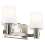 Adani Bathroom Vanity Light - Brushed Nickel / Opal