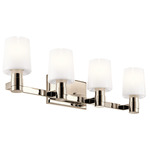 Adani Bathroom Vanity Light - Polished Nickel / Opal