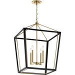 Delvin Pendant - Champagne Bronze / Black / Clear