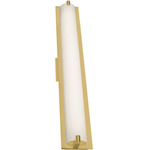 Lighthouse Bathroom Vanity Light - Brushed Gold / White Opal