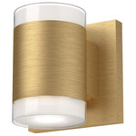Norfolk Wall Sconce - Brushed Gold / Clear