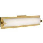 Lighthouse Bathroom Vanity Light - Brushed Gold / White Opal