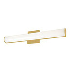 Longitude Bathroom Vanity Light - Brushed Gold / White Acrylic