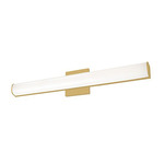 Longitude Bathroom Vanity Light - Brushed Gold / White Acrylic