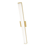 Longitude Bathroom Vanity Light - Brushed Gold / White Acrylic