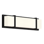 Alberni Bathroom Vanity Light - Black / Opal