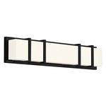 Alberni Bathroom Vanity Light - Black / Opal